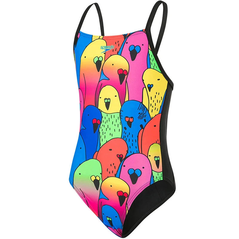 Speedo - Parrot Placement Digital Crossback Girls Swimsuit - Image 2