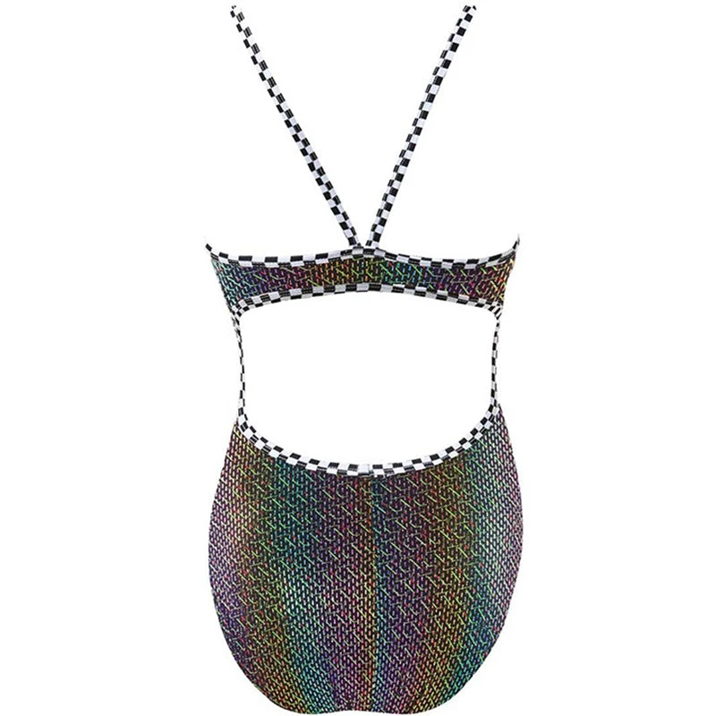 The Finals Funnies - Glitz And Glam Foil Flutterback Ladies Swimsuit - Image 7