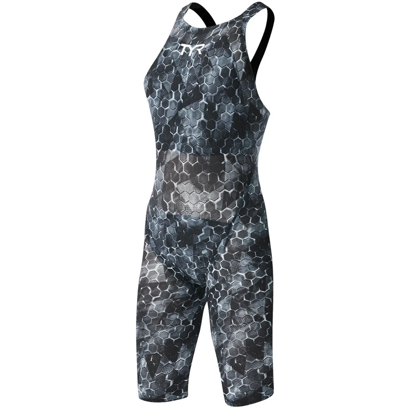 TYR - Avictor® Supernova Open Back Ladies Swimsuit - Black/Grey - Image 6
