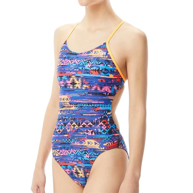 TYR - Kiowa Cutoutfit Ladies Swimsuit - Orange/Multi - Image 6