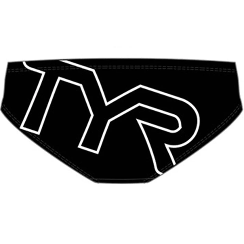 TYR - Men’s Big Logo All Over Racer Swimsuit - Black/White - Image 4