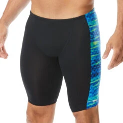 TYR - Men’s Castaway Hero Jammer Swimsuit - Blue/Green