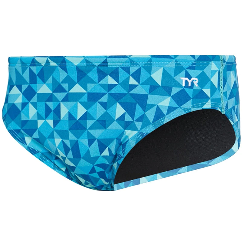 TYR - Men’s Optic Racer Swimsuit - Teal/Multi - Image 3