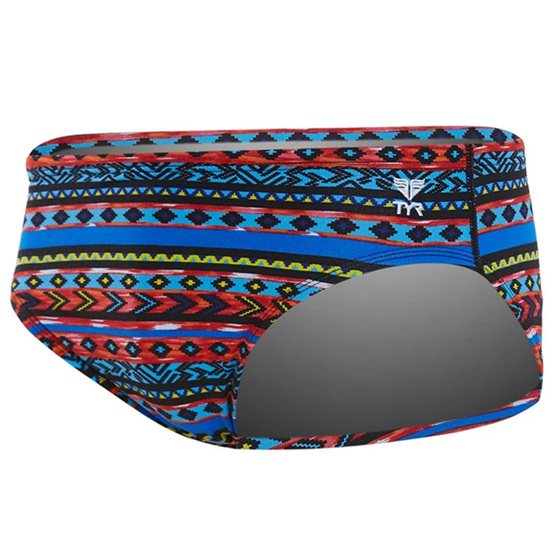 TYR - Santa Fe Boys Racer Briefs - Black/Multi - Image 3