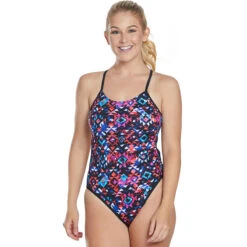 TYR - Meso Mojave Cutoutfit Ladies Swimsuit - Black/Multi